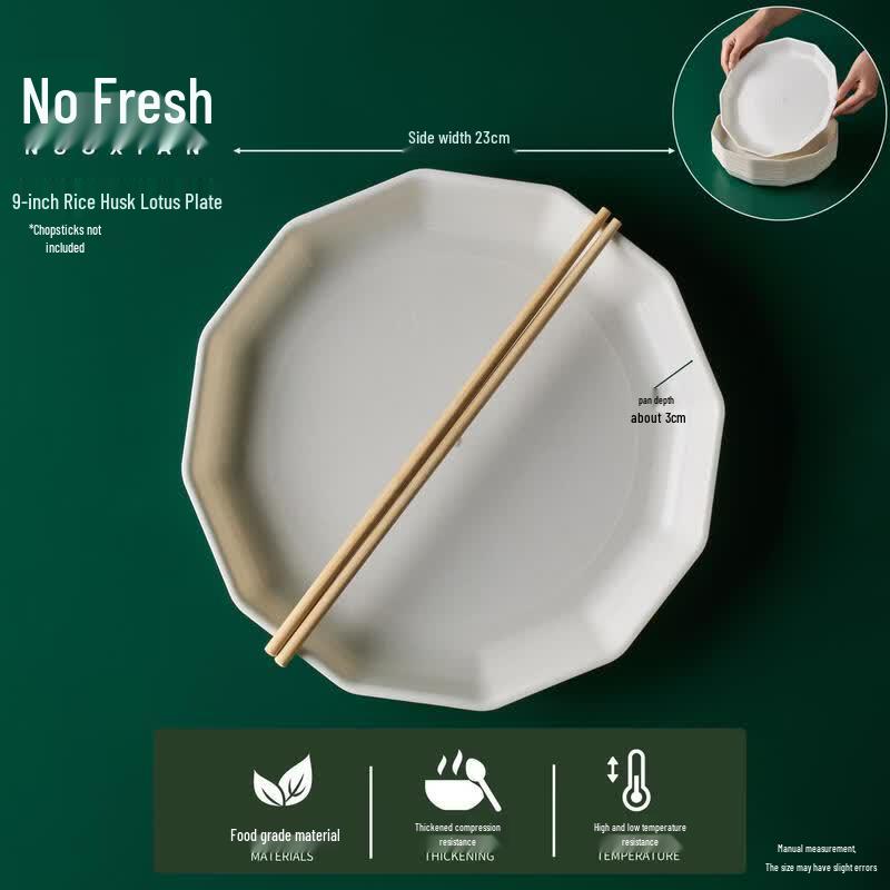 Rice Husk Disposable Tableware Set