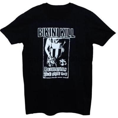 BIKINI KILL Punk Rock Riot Grrrl Feminist Baumwolle Schwarz Herren M3XL T-Shirt Unisex T-Shirt