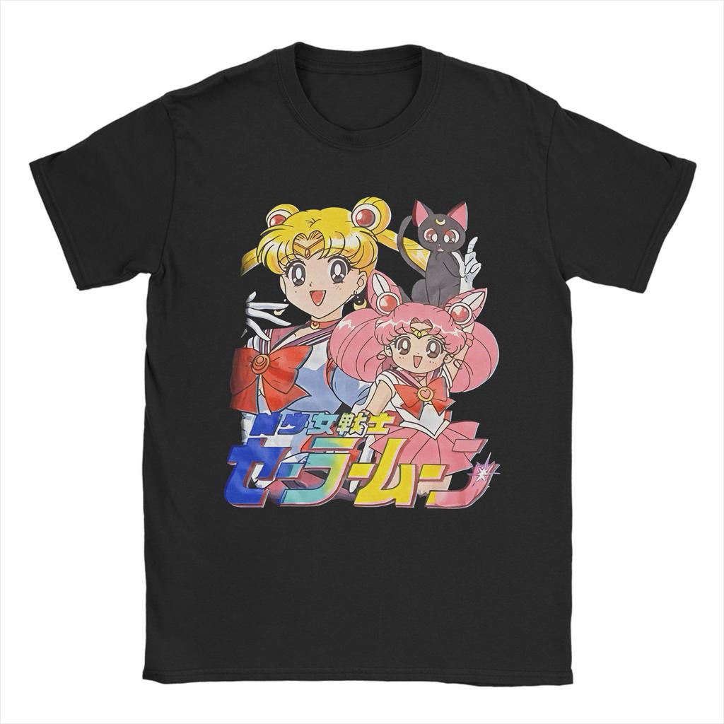 Sailor Moons Grösste Abenteuer T-Shirts Unisex Damen Baumwolle Humorvolle T-Shirts Rundhals T-Shirt Kurzarm Tops Geschenkidee