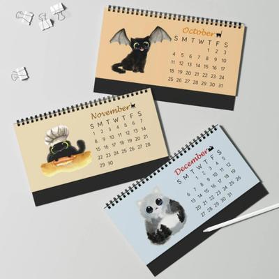 2026 Fluffy Cats Desk Calendar Large Cat Calendar Monthly Planner with Clearly Readable Dates Office Christmas Gifts