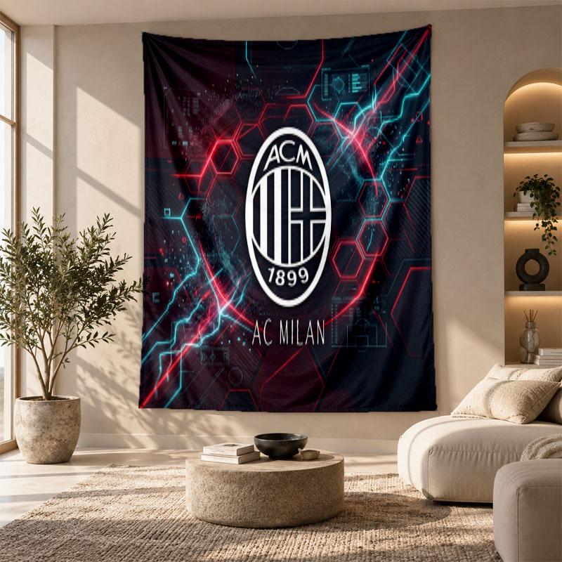 Dekoratives Wandbehang, AC Mailand Bedruckte Wandkunst, Leichte Wanddekoration Für Schlafzimmer Hintergrund