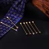 Mini Crystal Tie Collar Needle Detachable Neckline Pin Knight's Uniform Shirt Collar Pin  Gift