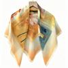[91 Large Square Scarf] Monet Garden Oil Painting Beautiful Painting Large Square Scarf Fashion Sunscreen Shawl Women's Silk Scarf Square Scarf Fart