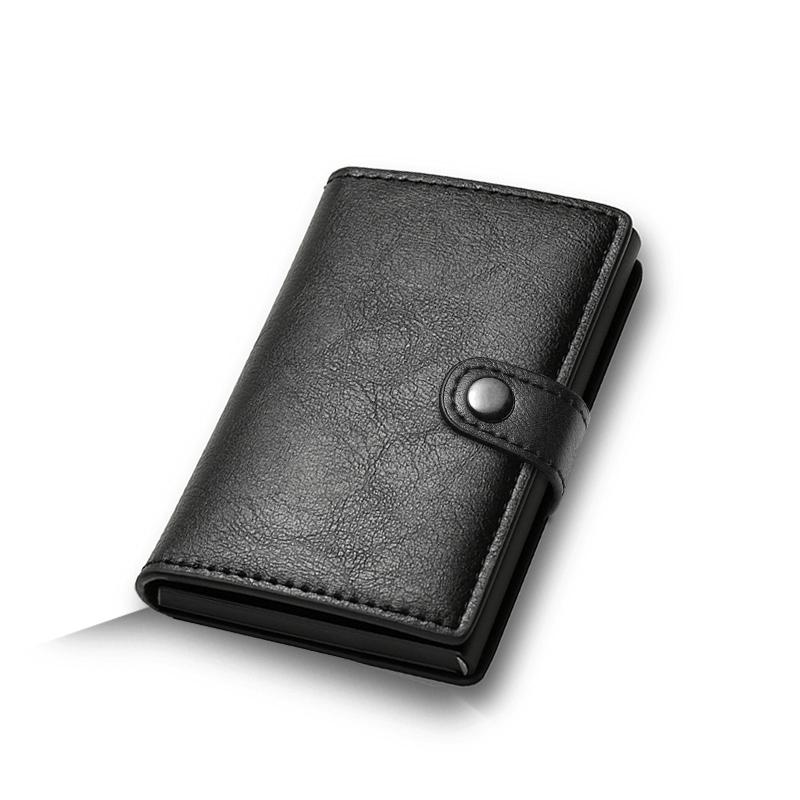 

Rfid Carbon Fiber Credit Card Holder Wallet Men Smart Bank Cardholder Case Thin Slim Minimalist Wallet Purse Metal Porte Carte