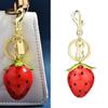 Fashion Strawberry Bag Charm Keyring Accessory Metal Key Pendant Alloy Texture Perfect for Decorating Purse and Backpack