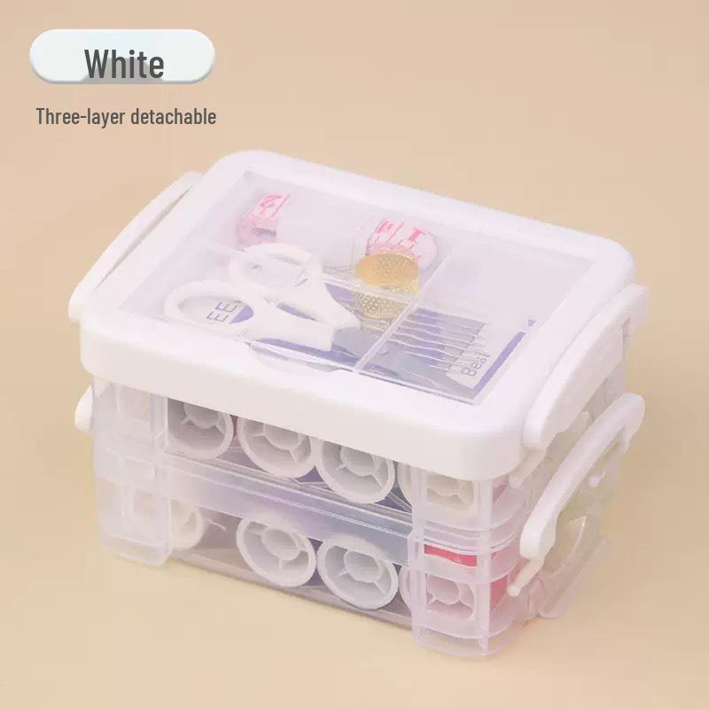 Kit da cucito portatile: Set da 226 pezzi di aghi e filo con scatola portaoggetti