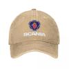 Svezia Saabs Scanias Cappellino da Baseball Vintage Usurato Lavato Cappellino da Sole Unisex Stile Outdoor Estivo Cappellini Regolabili