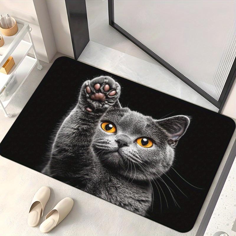 Cat Pattern Print Door Mat Cute Pet Theme Rug Non Slip Entrance Mat Home Decor High Definition Durable Indoor Outdoor Mats