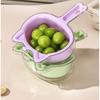 Large Capacity Fruit Washing Drain Basket 2-IN-1 Fruit Clean Colander Family Gathering