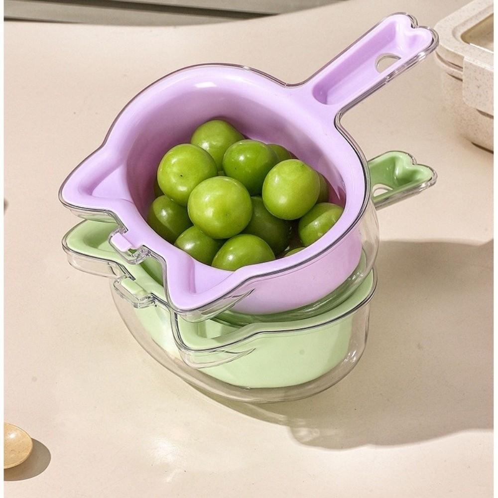 Cat Shape Fruit Washing Drain Basket Large Capacity Fruit Clean Colander Restaurant Kitchen Use
