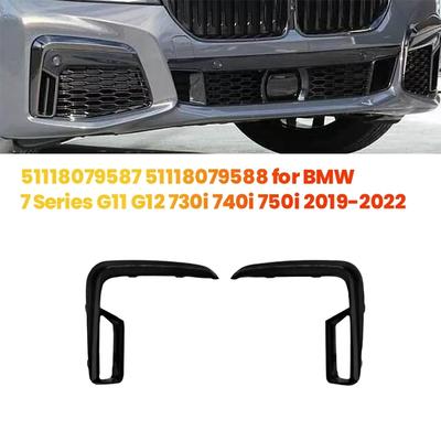1 pár krytu mřížky předního nárazníku 51118079587 51118079588 Pro BMW řady 7 G11 G12 730I 740I 750I - Černý