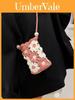 Urban Minimalist Soft Crossbody Bag With Floral Cutout Design For Daily Use