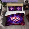 Fiorentina FC Themed Bedding 3Pcs Duvet Cover Set Decorative Bed Linen For Teen Room Home Decoration