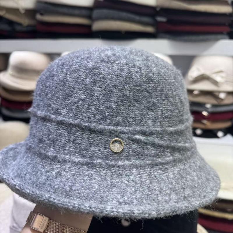 Meier Thousand gold crimped top hat, women's winter thickened warm wool knitted basin hat, cold ear protection bucket hat