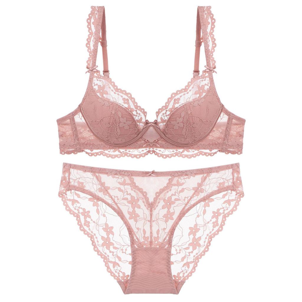 French underwear pure desire thin lace sexy underwear soft steel ring small chest big gathering bra