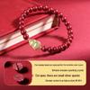 Cinnabar & Hetian Jade Lucky Gourd Amulet Bracelet