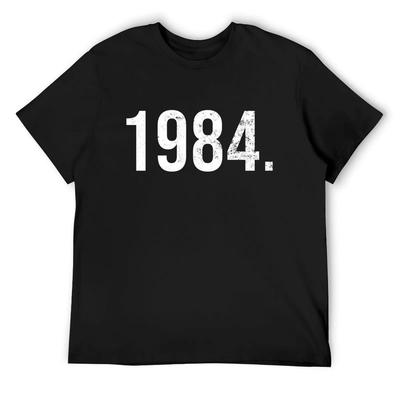 1984 T-Shirt Sports Fans Graphic T Shirt Vintage Summer Top Big and Tall T Shirts for Men