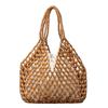 Trendige Polyester-Futter Perlen-Schultertasche Große Kapazität Eimerform Damen-Handtasche Handgewebt Damen Umhängetasche Damen