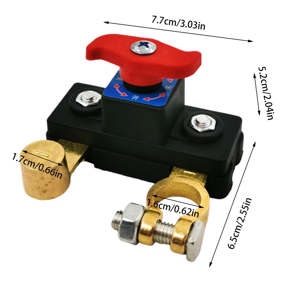 12V/24V Car Battery Disconnect Switches Isolator Power Cut-off Switches Auto Battery Quick Disconnect Control Anti-Leakage