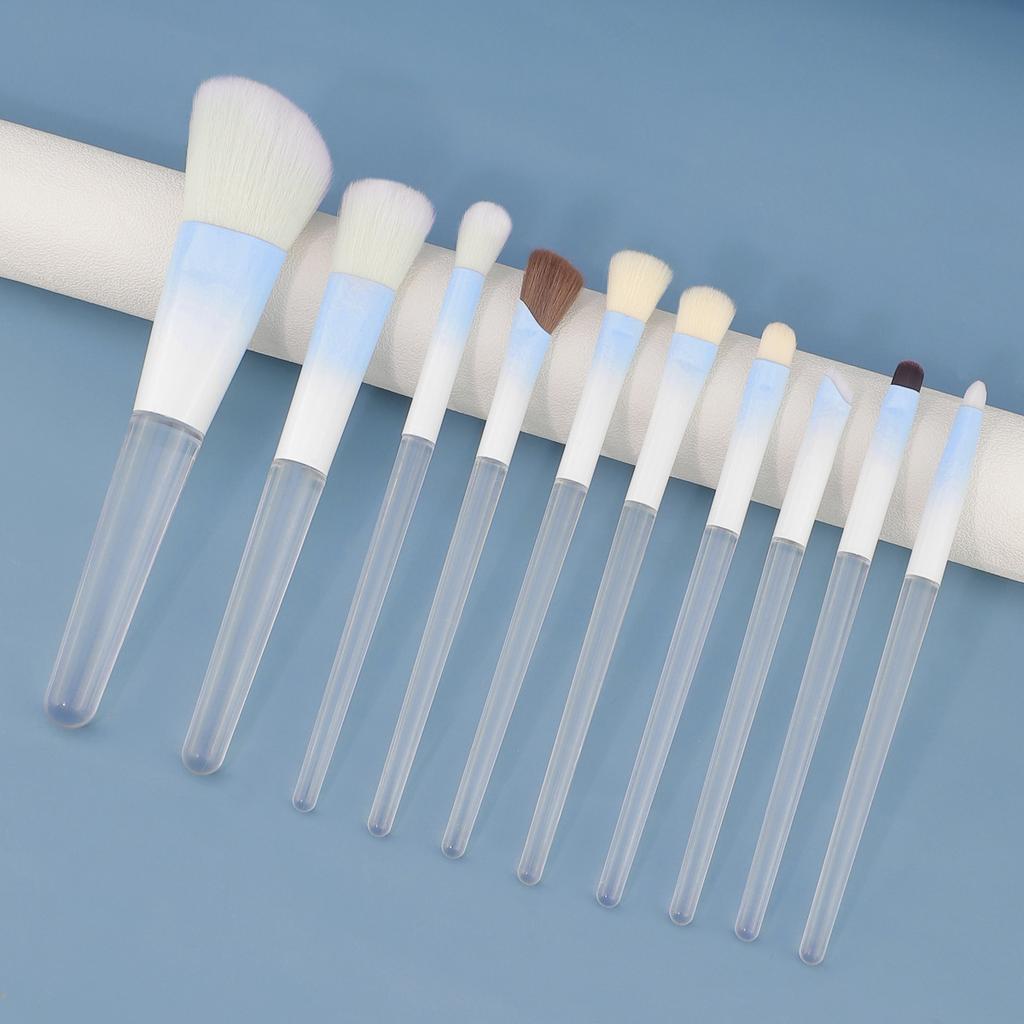 10 gradual change blue loose powder brush eyeshadow brush blush brush smudge brush grooming cover brush eyeliner brush now