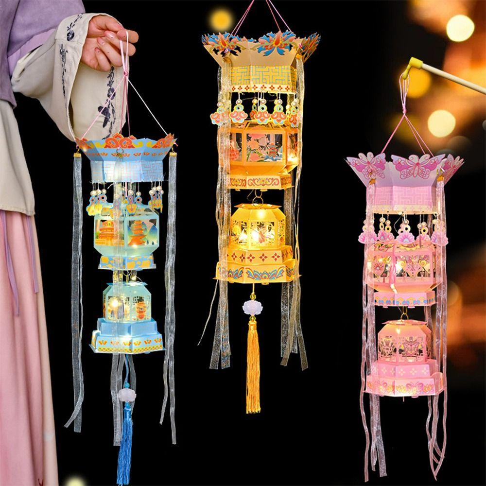Cartoon New Year Portable Lantern Traditional Children Handheld Lantern Home New Year Gift