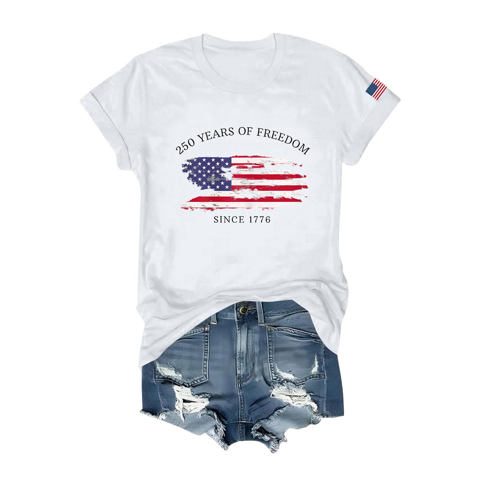 

Womens T Shirts Short Sleeve Shirts Pullover Summer Spring Tops Blouses XL білий