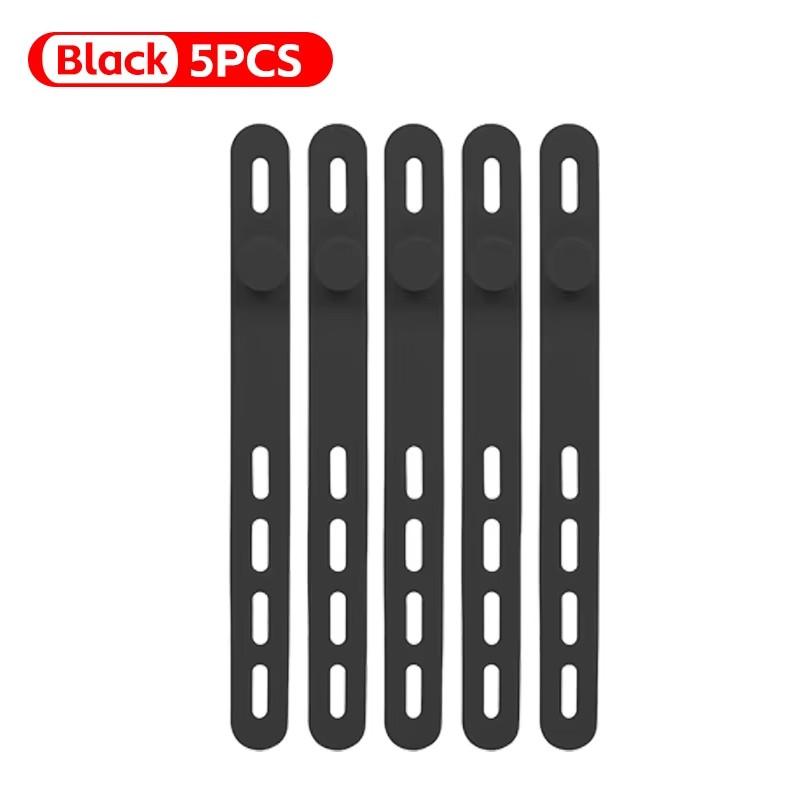 Cable Organiser Reusable Silicone Cable Ties Desk Winder Wire Management Clips for Earphone USB Cord Mouse Home Office Travel