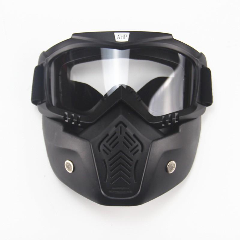 Vintage-Style Motorcycle Goggles Windproof Riding Eyewear Off-Road Racing Outdoor Cycling Unisex PC Lens Swapable Frame