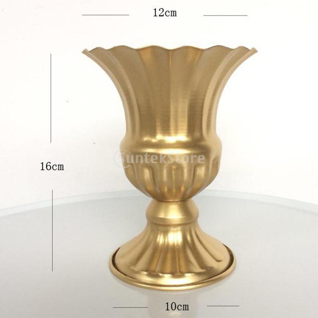Элегантный ретро железный цветочный горшок цветочный сушеный цветок растение держатель вазы centerpiece стола винтажный стиль домашний свадебный декор золотистый