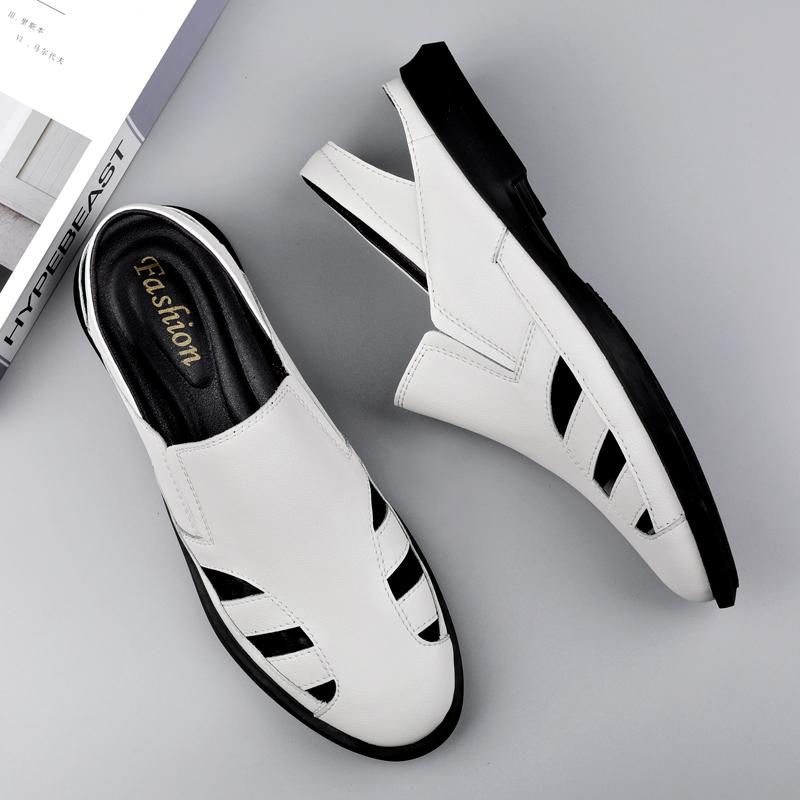 Fashion Breathable Loafers Men Shoes Soft Genuine Leather Luxury Sandals Man Business Flats Shoes For Men  Moccasins Male