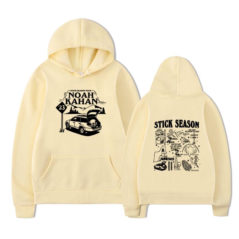 Noah Kahan Stick Season Merch Country Music Album Hoodie Sweatshirt Winter Warm Pullover Top Streetwear Unisex