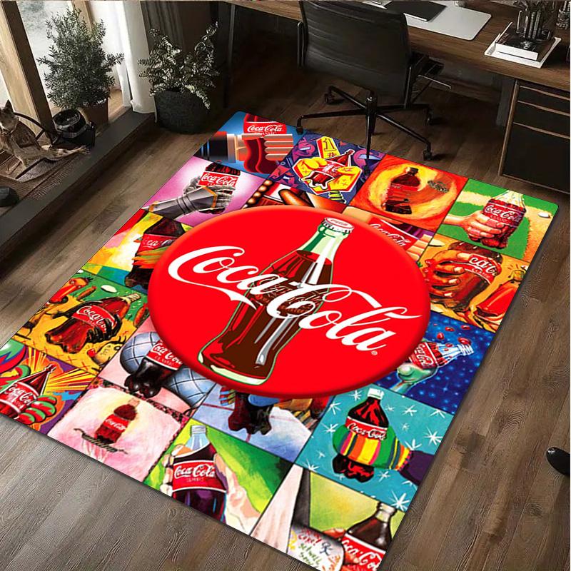 Coca Cola Print Rug - Home Decoration Carpet For Living Room Bedroom Flooring Computer Chair Area Rug
