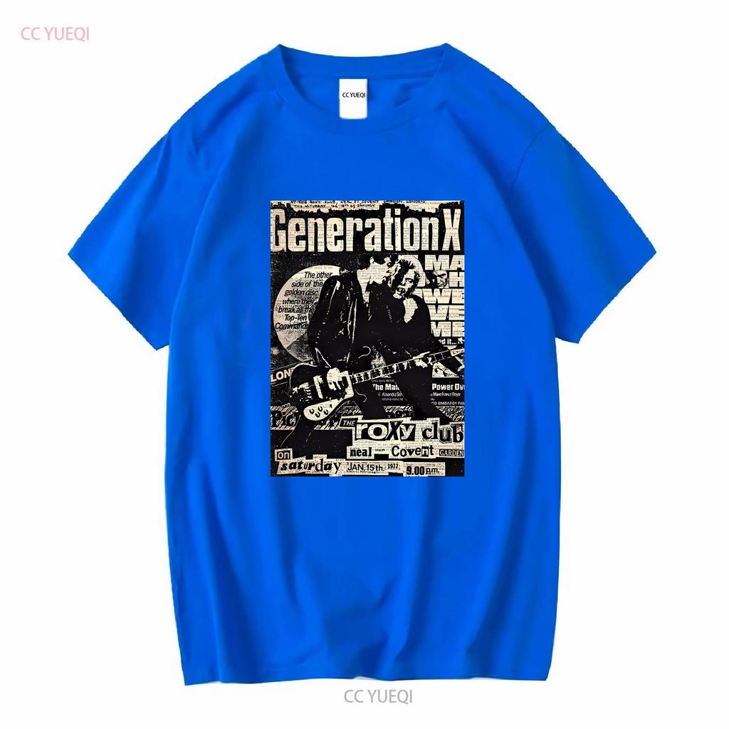 The generation x t shirt punk rock 70s TE5413 vintage Washed Slightly streetwear Versatile Unisex Comfortable Soft Stretched