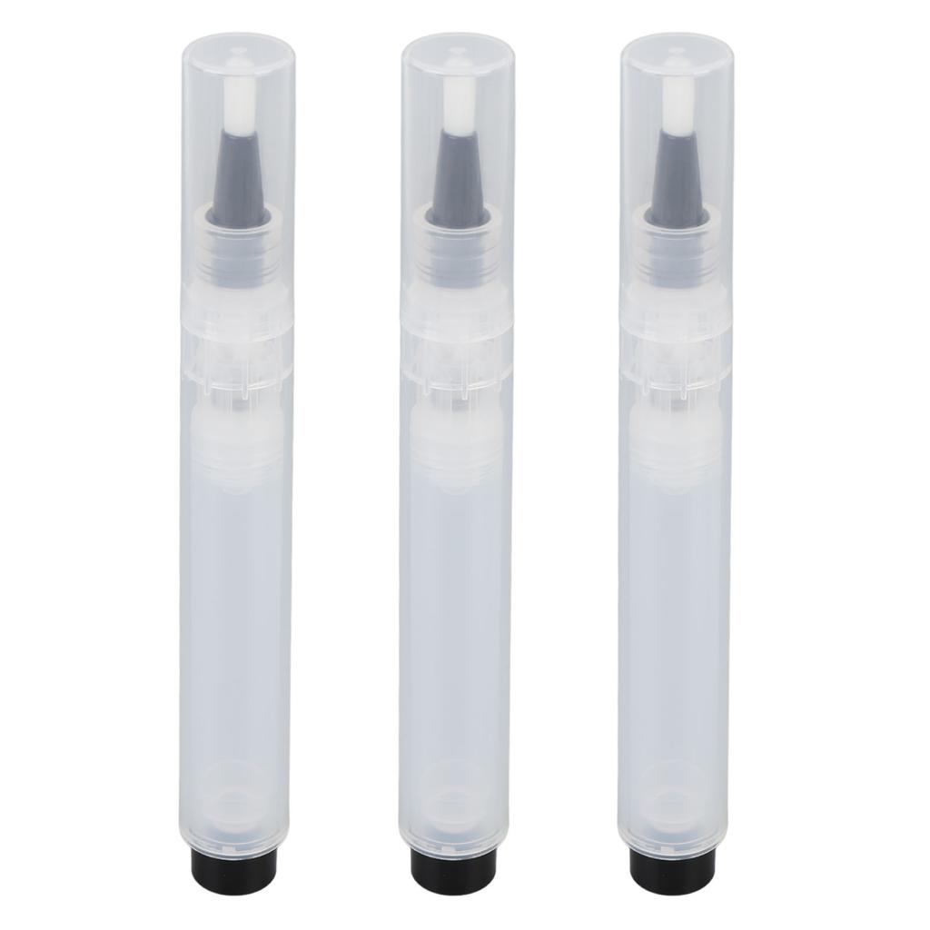 3pcs Empty Refillable Brush Pen for Makeup Portable Transparent Cosmetic Container Pens Applicator
