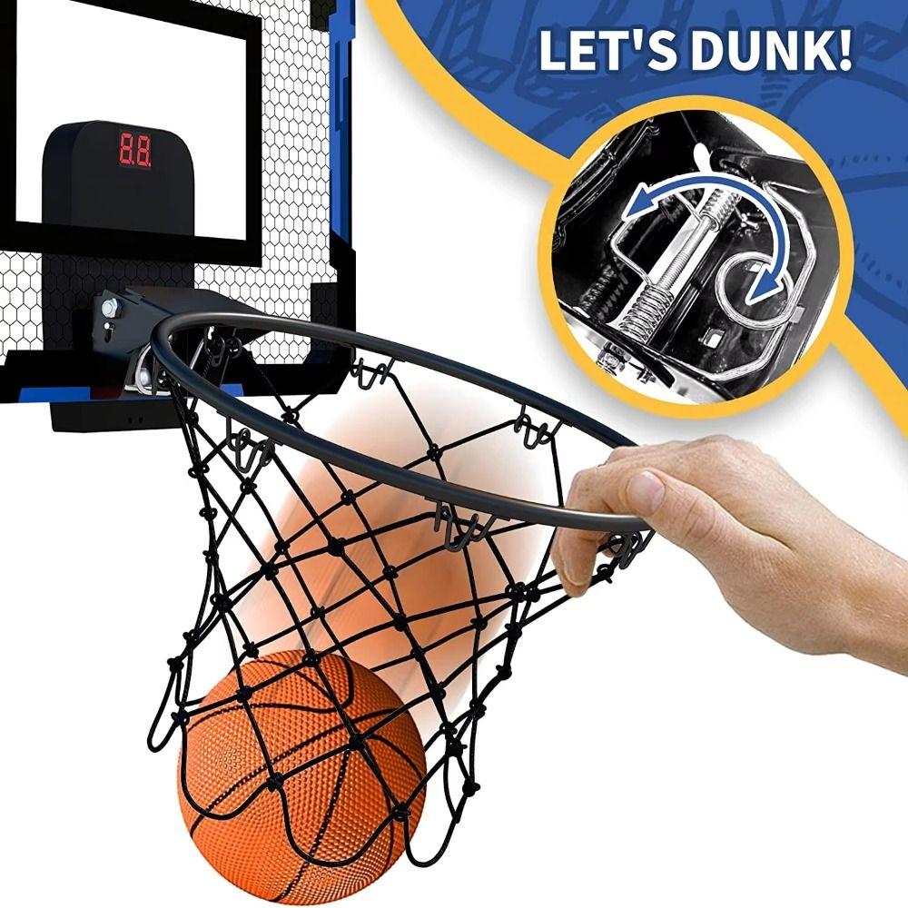 With Electronic Scoreboard Indoor Play Basketball Goal Kids Basketball Training Toys  Home Use