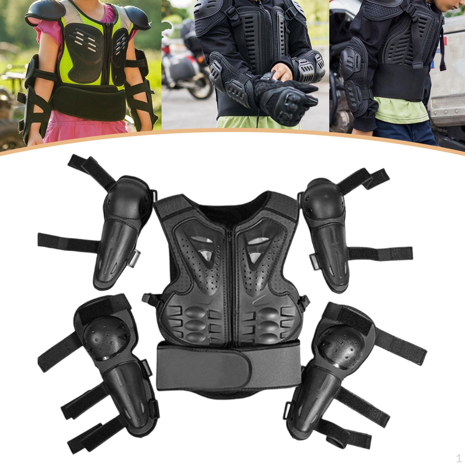 

Gear for Children in Field, Jacket Motocross And with Chest Protection, Knee чёрный
