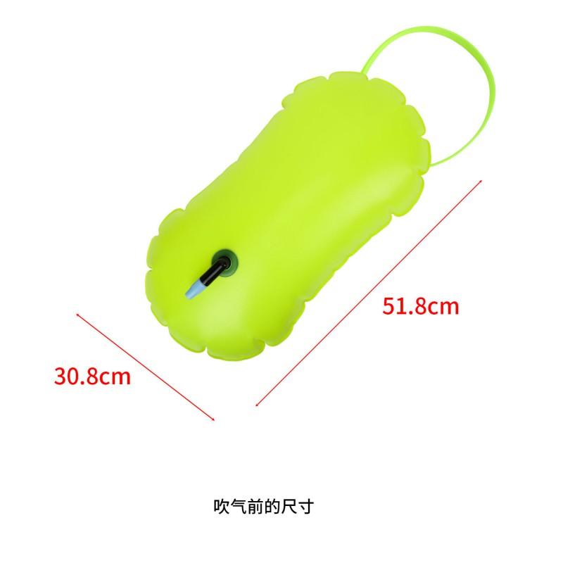 Inflatable Floating Buoy Bag Swimming Safety Adult Water Sports Floatation Aid Orange Green