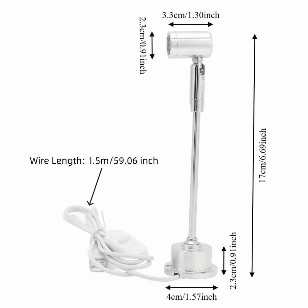 1W LED Mini Spotlight USB Powered LED Accent Light Standing Cabinet Spotlight  Gallery Showroom