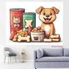 2D Puppy with Canned Food Photography Background