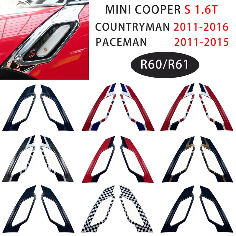 Auto Kotflügel Blinker Abdeckungen Aufkleber Für MINI Cooper Countryman R60/Paceman R61 2011-2016 Exterieur Auto Zubehör
