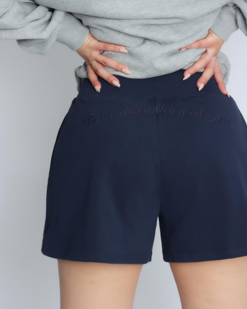 Kulsiseu Cs Cotton Wide Shorts-051 (Navy)