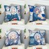 Gawr Gura Pillow Case For Car Sofa Decorative Home Doublesided Print Plush Square Throw Pillow Cushion Cover