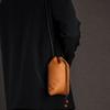 Drawstring Bundle Single Shoulder Messenger Bag First Layer Cowhide Lucky Bag Storage Wallet Mobile Phone Bag Genuine Leather Universal Water Cup