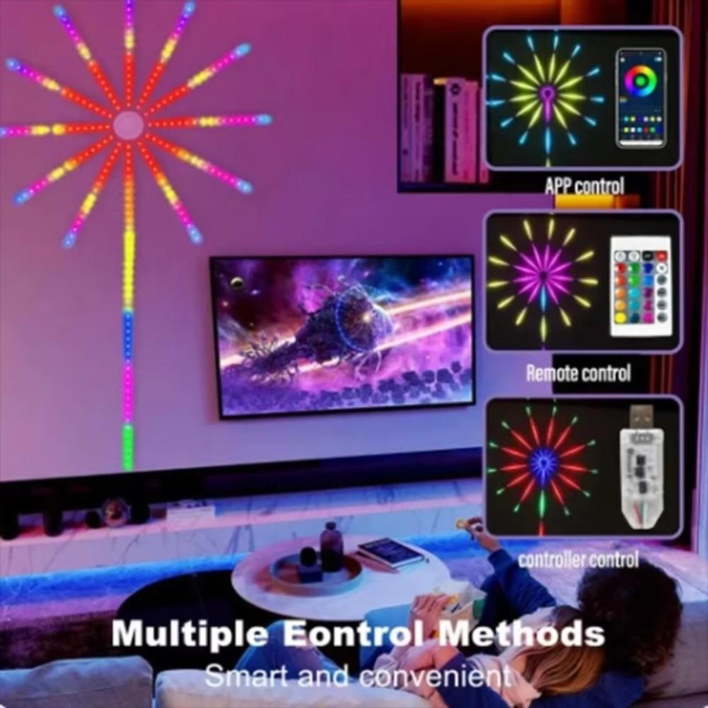 RGB Color RGBIC Firework Light Music Sound Sync Dream Meteor Lamp  Holiday Party