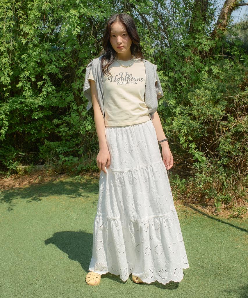 Salon De Yon Marine Grace Long Skirt_ White