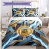 Set Biancheria da Letto Stampata Calcio Argentina 3 Pezzi Copriletto Traspirante Accogliente come Regalo per Inaugurazione Casa o Festa