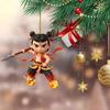 Cartoon Nezha Pendant Keychain Anime Nezha 2D Flat Acrylic Ornament Charm,Hanging Decoration For Car,Bag,Festive,Party,Gift