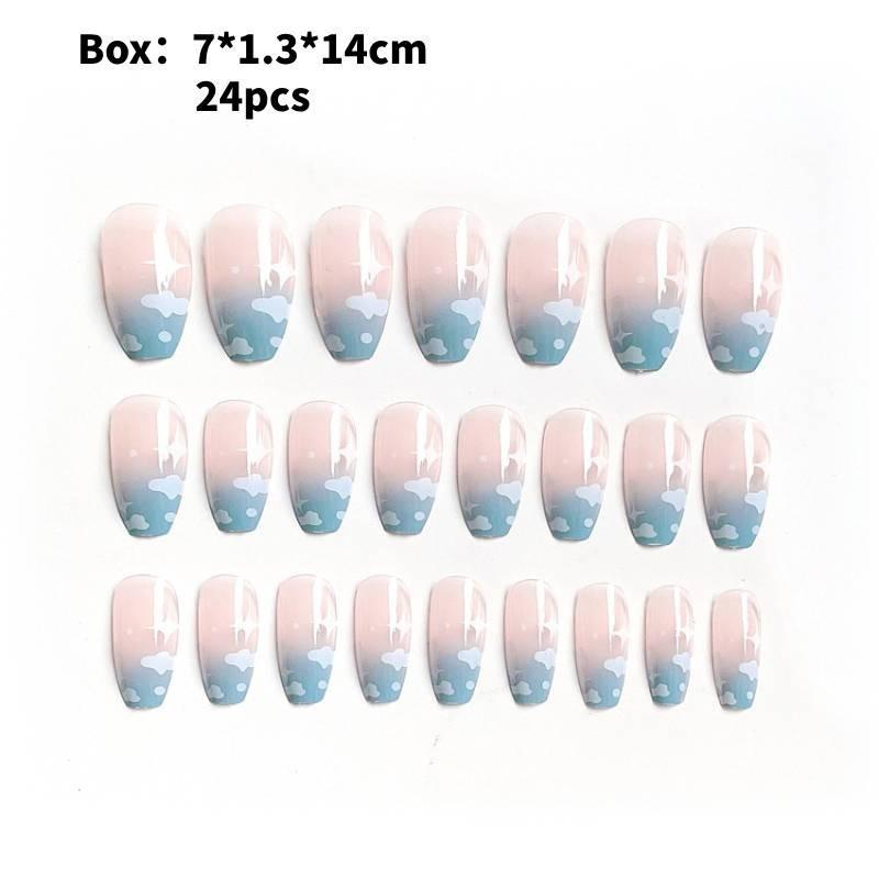 

Наклейки для ногтей, продукт для ношения на ногтях, съемные, стиль «белое облако», тип накладных ногтей