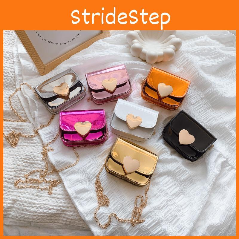 Girls Pu Childrens Peach Heart Mirror Bag Lightweight Material Kindergarten