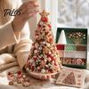 Bead Craft Kit for Christmas DIY Beaded Tree Adults, Kit, Ornament Crafting Set 3D Handmade Holiday Tabletop Mantel Decoration Desktop